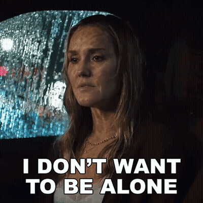 Woman In Car Says I Don't Want To Be Alone GIF