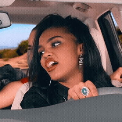 Woman In Car With Ring Saying X GIF