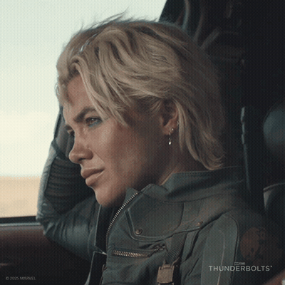 Woman In Car With Thunderbolts GIF