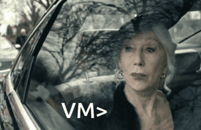 Woman In Car With Vm Above Head GIF
