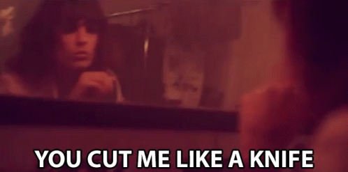 Woman In Car With You Cut Me Like A Knife GIF