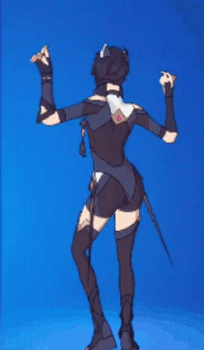 Woman In Cat Suit With Arms Outstretched GIF
