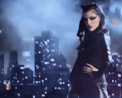 Woman In Cat Woman Costume GIF