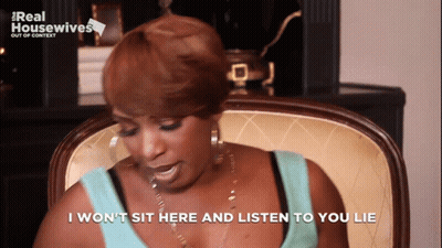 Woman In Chair Saying I Won't Sit Here GIF