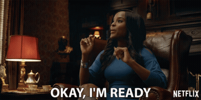 Woman In Chair Saying Okay I'm Ready GIF