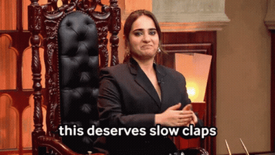 Woman In Chair This Deserves Slow Claps GIF