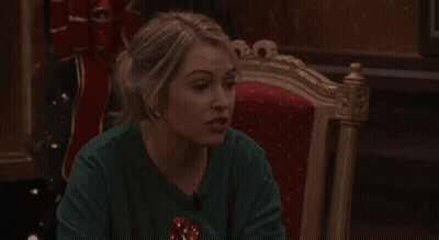 Woman In Chair With Red Polka Dot Seat GIF