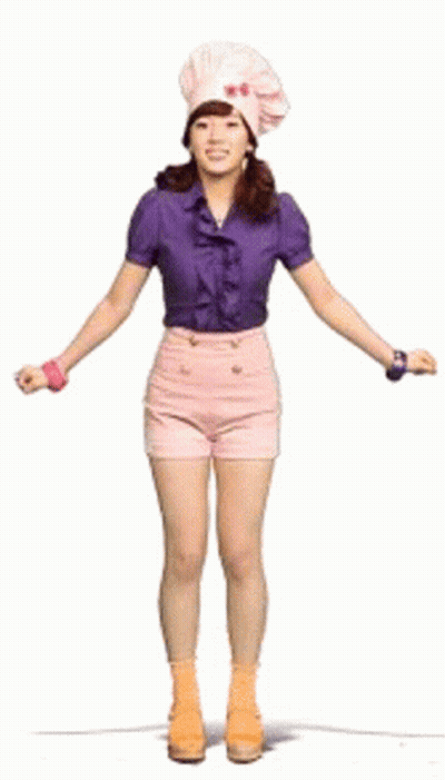 Woman In Chef Hat And Shorts Dancing GIF
