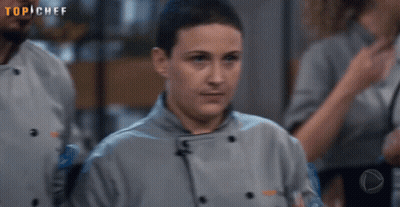 Woman In Chef Uniform With Top Chef GIF
