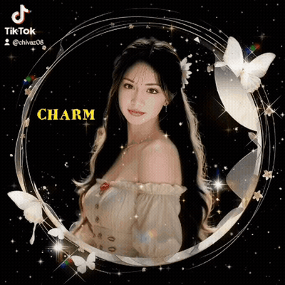 Woman In Circle With Name Charm GIF