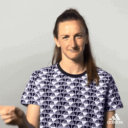 Woman In Classic Retro Adidas Shirt GIF