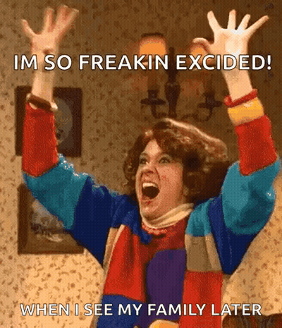 Woman In Colorful Sweater Screaming GIF