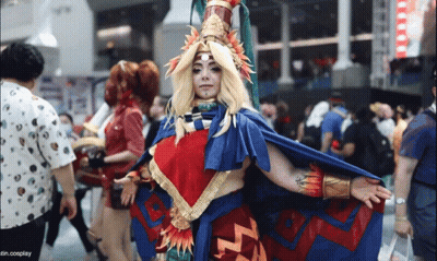Woman In Costume Saying Cosplay GIF