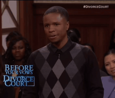 Woman In Courtroom With Man Before Vows Divorce Court GIF