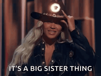 Woman In Cowboy Hat And Leather Jacket Holding Microphone Smiling GIF