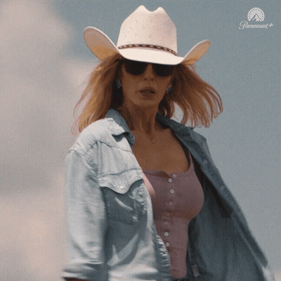 Woman In Cowboy Hat And Sunglasses GIF