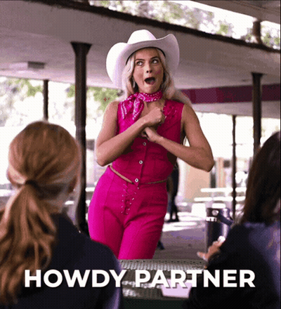 Woman In Cowboy Hat Howdy Partner GIF