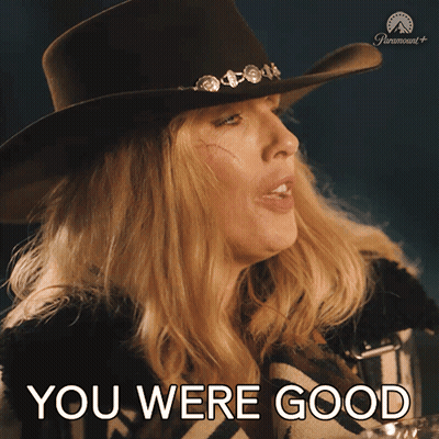Woman In Cowboy Hat Saying You Were Good GIF