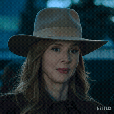 Woman In Cowboy Hat Says Okay Then In Netflix Ad GIF