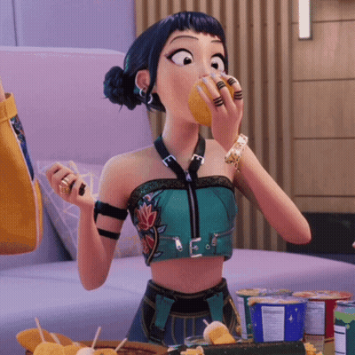 Woman In Crop Top Eating Lemon Slice GIF