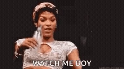 Woman In Crop Top Holding Water Saying Watch Me Boy GIF