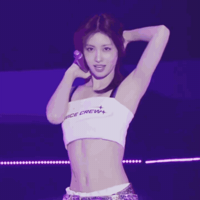Woman In Crop Top Saying Twice Crew GIF