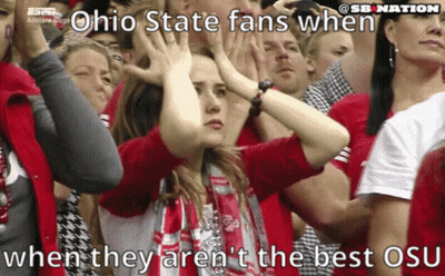 Woman In Crowd Ohio State Fans When They Aren't The Best OSU GIF