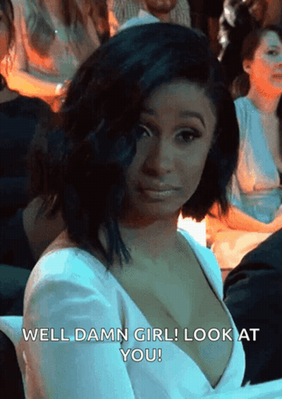 Woman In Crowd Saying Well Damn Girl Look At You GIF