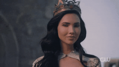 Woman In Crown And White Dress Smiling GIF