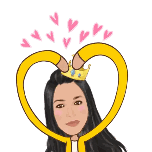 Woman In Crown Making Heart With Hands Sticker