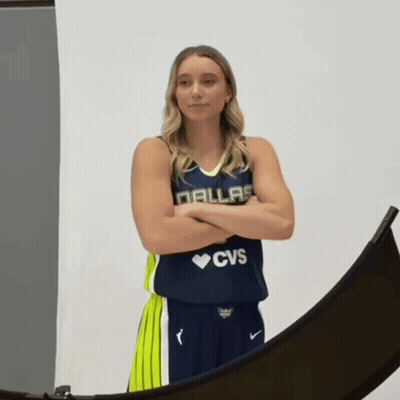 Woman In Dallas Jersey With CVS GIF