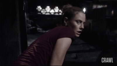 Woman In Dark Room Crawl GIF