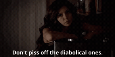 Woman In Dark Room Don't Piss Off The Diabolical Ones GIF