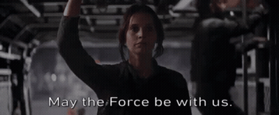 Woman In Dark Room May The Force Be With Us GIF