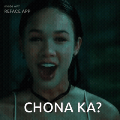 Woman In Dark Room Saying Chona Ka GIF