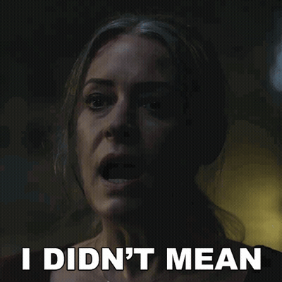 Woman In Dark Room Saying I Didn't Mean GIF