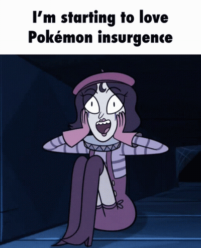 Woman In Dark Room Saying I'm Starting To Love Pokemon Insurgence GIF