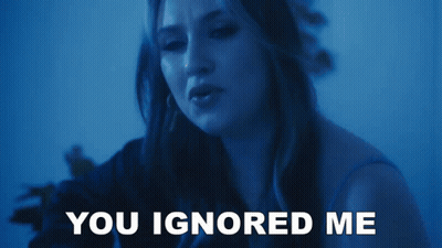 Woman In Dark Room Saying You Ignored Me GIF