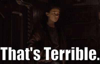 Woman In Dark Room That's Terrible GIF