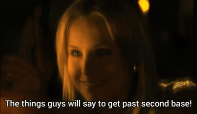 Woman In Dark Room The Things Guys Will Say To Get Past Second Base GIF