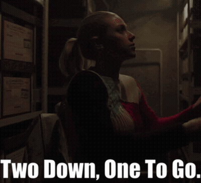 Woman In Dark Room Two Down One To Go GIF