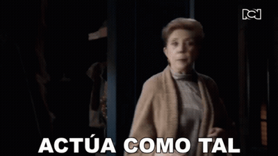 Woman In Dark Room With Mouth Open Actua Como Tal GIF