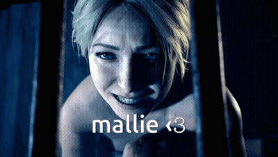Woman In Dark Room With Text Mallie <3 GIF