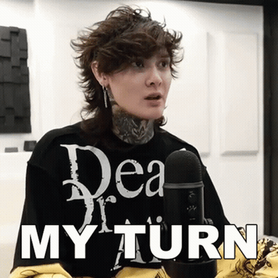 Woman In DEA Shirt Saying My Turn At Mic GIF