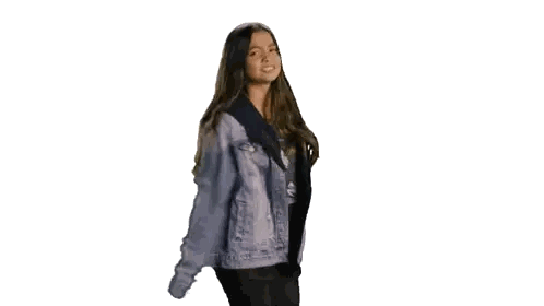 Woman In Denim Jacket And I Love You T-Shirt Sticker