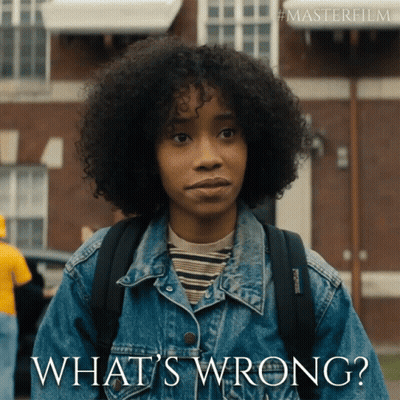 Woman In Denim Jacket Asking What's Wrong GIF