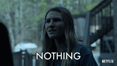 Woman In Denim Jacket Silent Before Netflix Logo GIF