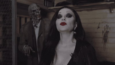Woman In Devil Costume Taking The Risk GIF