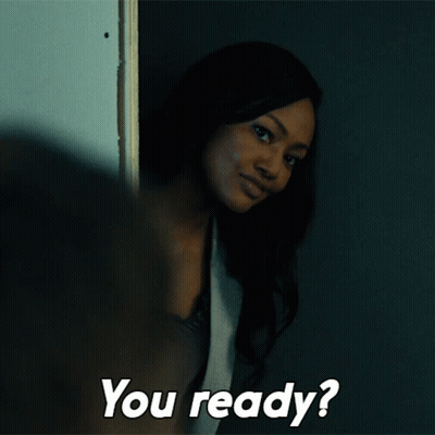 Woman In Doorway Saying You Ready GIF