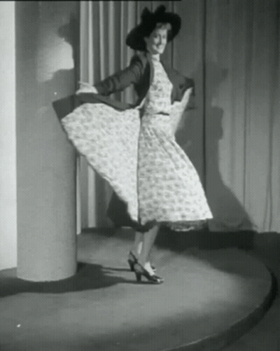 Woman In Dress And Hat GIF